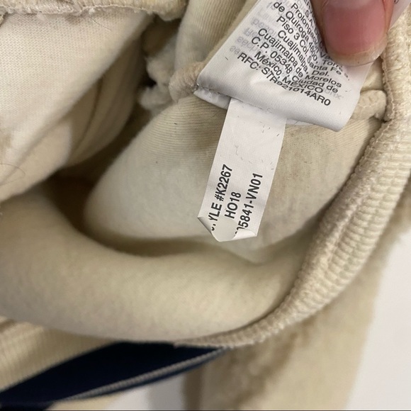 Madewell Sherpa Varsity Bomber Jacket Boxy Teddy Cream Small - Picture 7 of 9